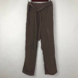 4S13NNA Straight Leg Pants Self Tie Elastic Sz S